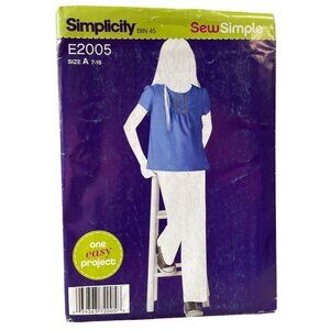 Simplicity Sewing Pattern E2005 Pullover Top‎ Tunic Misses Size 7-16